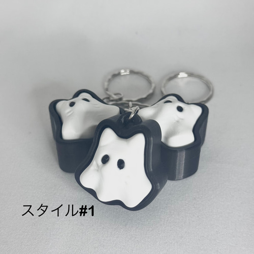 クリッカー】ネコミミゴーストかちかちキーホルダー•キーチェーン