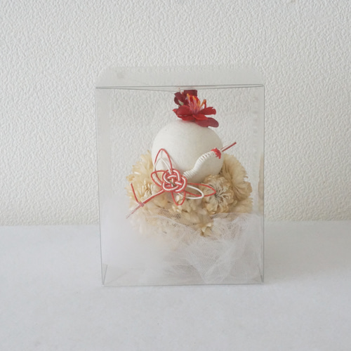 お正月飾り・ギフトラッピング無料】お正月の花鏡餅 ドライフラワー