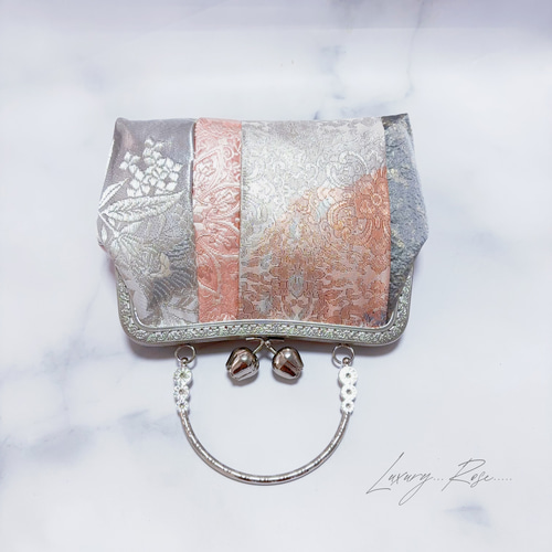 新作！1点限定！上質パッチワーク♡5種上品ゴールド系高級帯地で上品