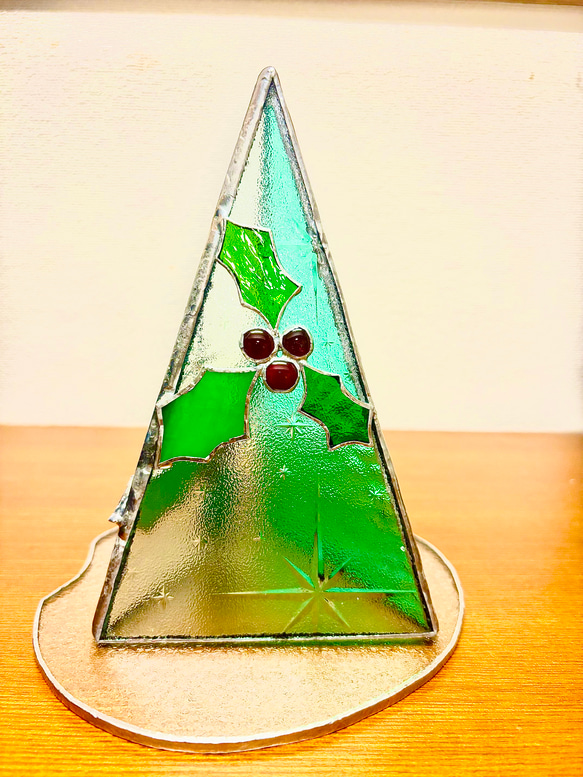 ステンドグラスのクリスマスツリー 昭和ガラス銀河・梨地使用♪ その他