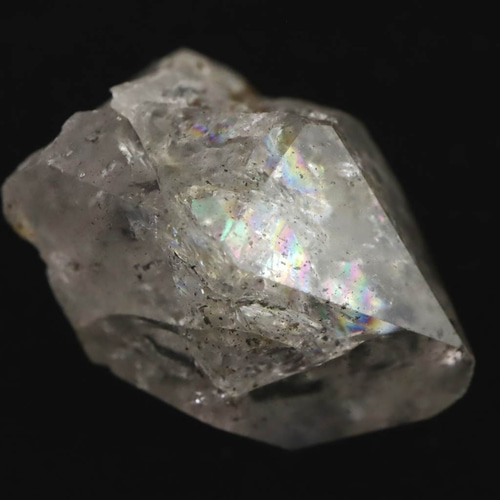 ハーキマーダイヤモンド22g 米国NY州産 ハーキマーダイヤモンド 22mm原石 レインボー エレスチャル