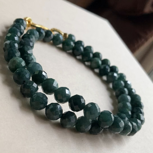 翡翠 天然石 翡翠ネックレス ミャンマー産本翡翠 ネックレス キラキラ