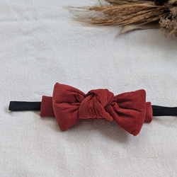 コーデュロイ《えんじ》蝶ネクタイ　baby/kids/ladies/mens 3枚目の画像