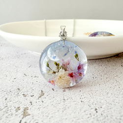 雨のヘアゴム 夢の途中 レジン 大人かわいい 梅雨 ブルー ヘア