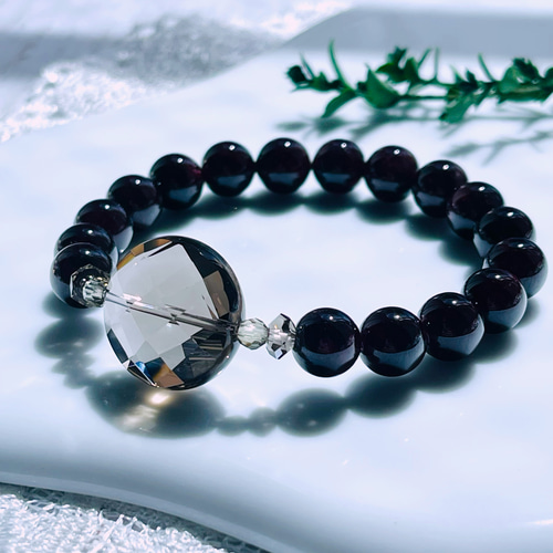 9月の満月イメージブレス✨スモーキークォーツ&ガーネット 9月の満月イメージブレス✨スモーキークォーツ&ガーネット