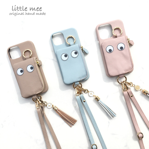 全機種対応 ﾓﾝｽﾀｰ♡ｼｮﾙﾀﾞｰ ｶｰﾄﾞ鍵ｺｲﾝ 多収納 スマホケース 背面カバー