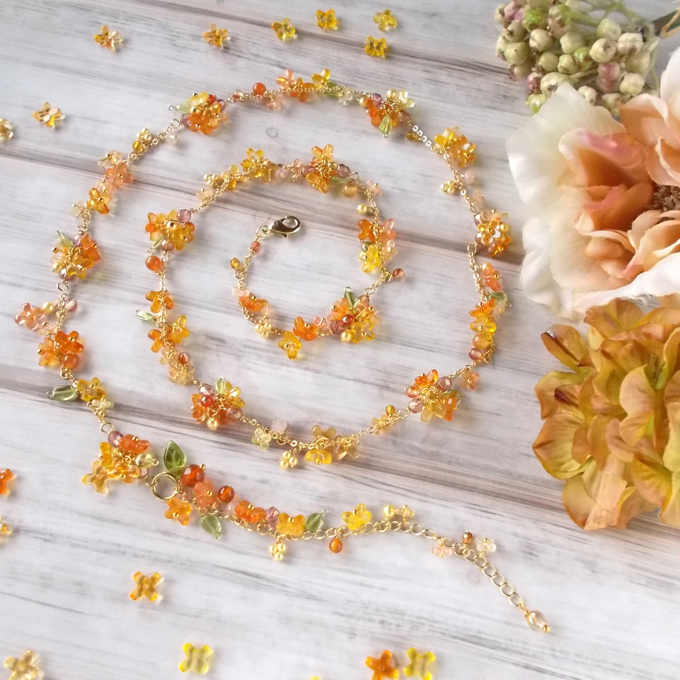 金木犀（キンモクセイ）の2wayネックレス