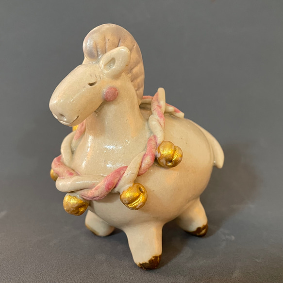 干支の置物②再々販】午年 令和8年 2026 ウマ 馬 干支 宝馬 来福 玄関