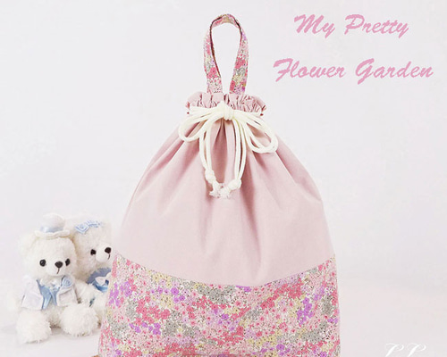 入園入学グッズ 大きめ 巾着袋 体操着 お着替え袋 LL 40×35 持ち手付