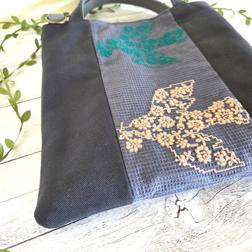 ミナペルホネン[直営店限定] オデッセイodyssey 綿羊革黒 バッグ