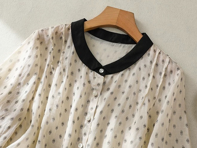 通勤 薄手 大きいサイズ トップス ブラウス きれいめ レディース【受注】