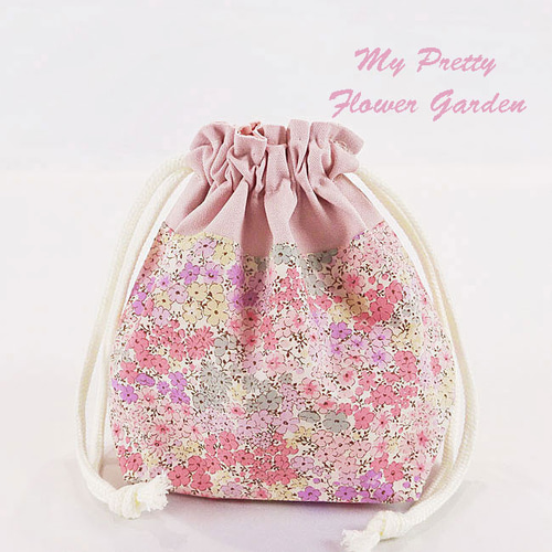 【オーダーメイド】入園入学グッズ　ピンク花柄×薄ピンク オーダーメイド】入園入学グッズ ピンク花柄×薄ピンク オーダーメイド