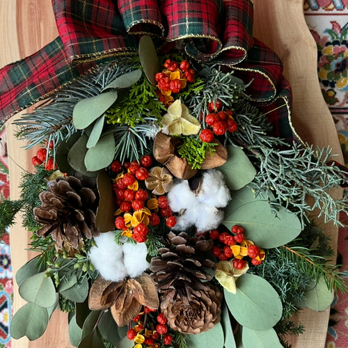 オーダーメイド】クリスマス スワッグ 40cm スワッグ Couronne