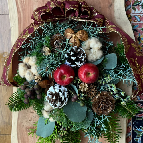 オーダーメイド】クリスマス スワッグ 40cm スワッグ Couronne