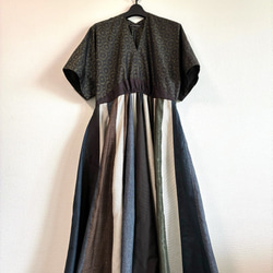 兵児帯リメイク ドレープワンピース 着物リメイク ワンピース eterlna