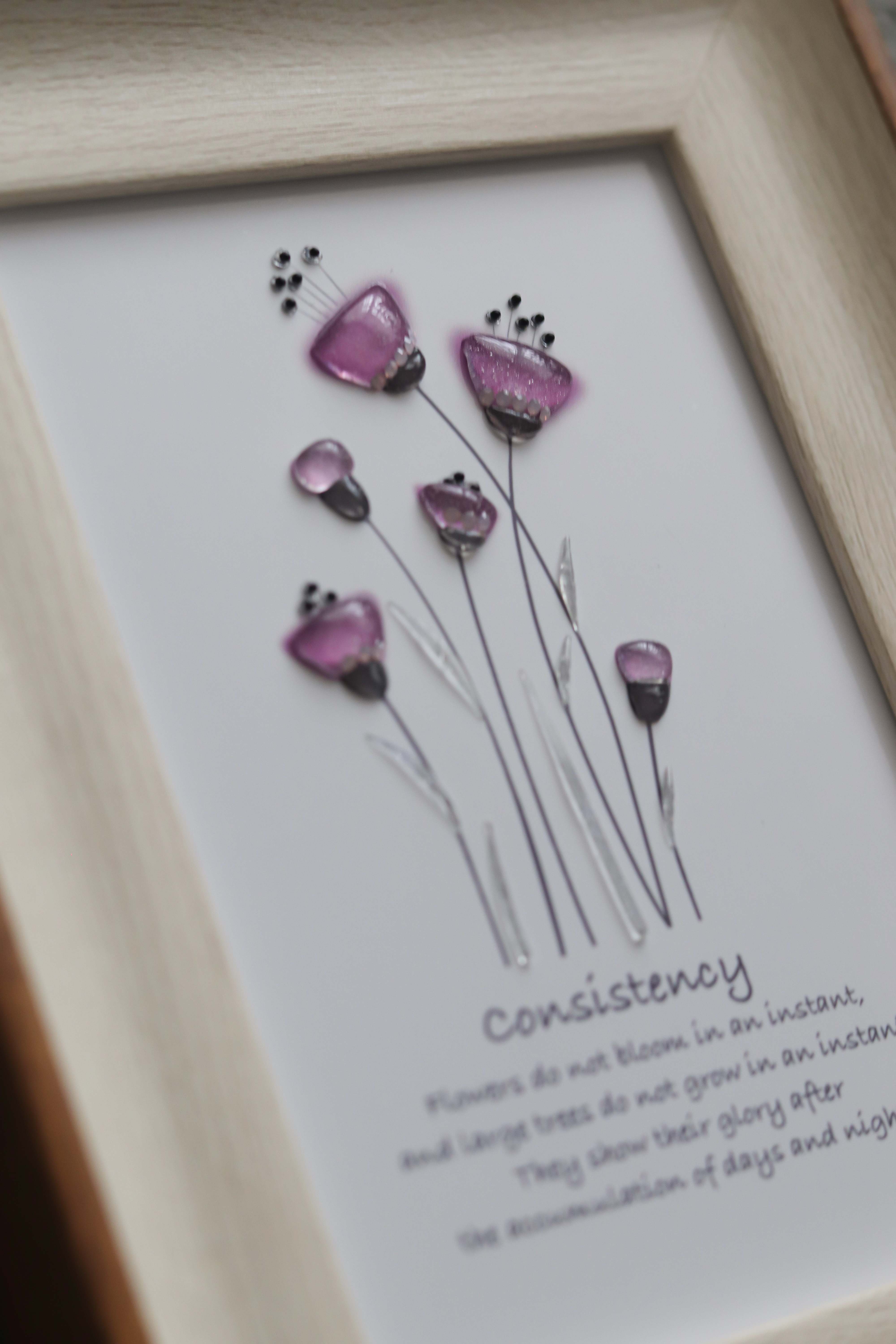 花/Continuity(継続性）　Deru Art（出るアート）インテリアアート　贈り物　ラッピング　フレーム付き 7,920円