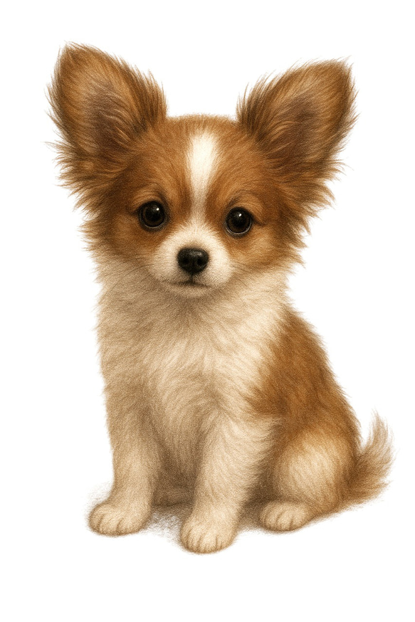 パピヨン　ドライ　Tシャツ　子犬　仔犬　DOG　フレブル　グッズ　Papillon　T-shirt 2枚目の画像