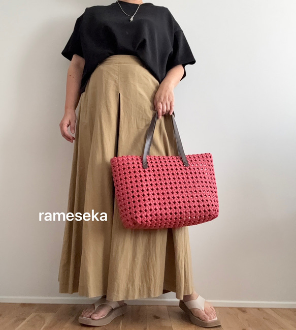 秋限定2025  お出かけかごバッグ　秋色限定4個　 3枚目の画像