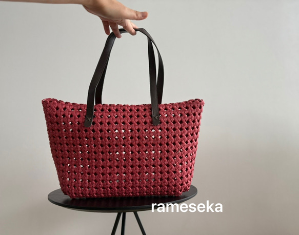 秋限定2025  お出かけかごバッグ　秋色限定4個　 4枚目の画像