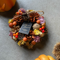 早割 ☆毎年飾れるハロウィンリース☆秋リース オレンジS クリスマス