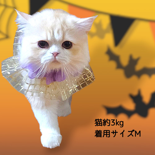 ハロウィン、短毛シュシュ(シルバー)わんちゃん猫ちゃん用 ハロウィン、短毛シュシュ(シルバー)わんちゃん猫ちゃん用