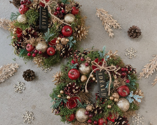 早割 ☆毎年飾れるクリスマスリース☆クリスマスリース ナチュラル