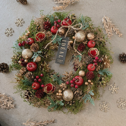 早割 ☆毎年飾れるクリスマスリース☆クリスマスリース ナチュラル