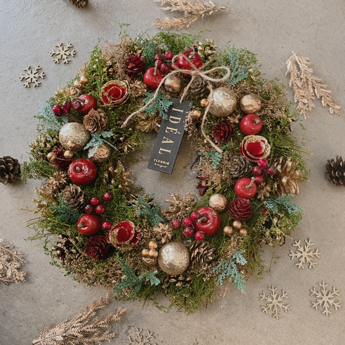 購入不可クリスマスリース クリスマス輸入リースLサイズ クリスマスリース 玄関 クリスマス