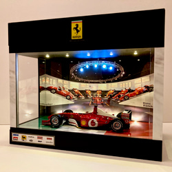 1/18展示可能・3面照明スリットミラー・ディスプレーBOX / 2色