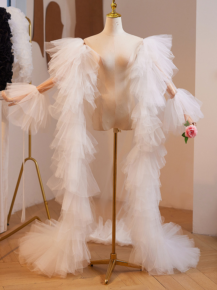 ケープ トレーン 裾引き 白 DIY 綺麗 肩飾り ドレスアクセサリー パーティー ウェディングドレス DTY138