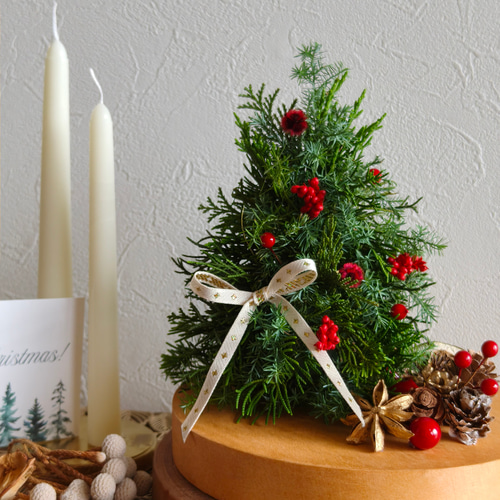 木の実の飾り台 ナチュラルクリスマス2025 超早割 リース インテリア