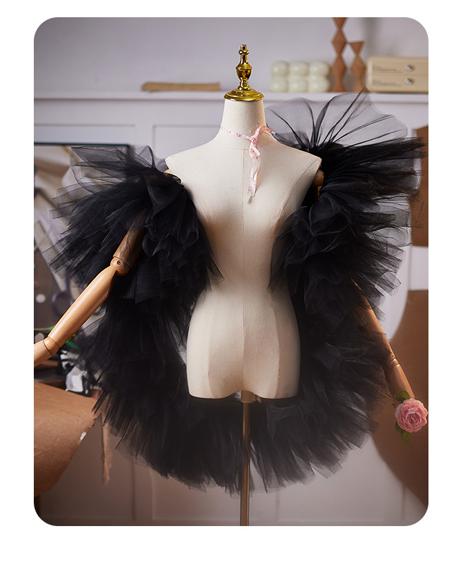 ケープ ふわふわ 黒 DIY 綺麗 肩飾り ドレスアクセサリー パーティー ウェディングドレス DTY202