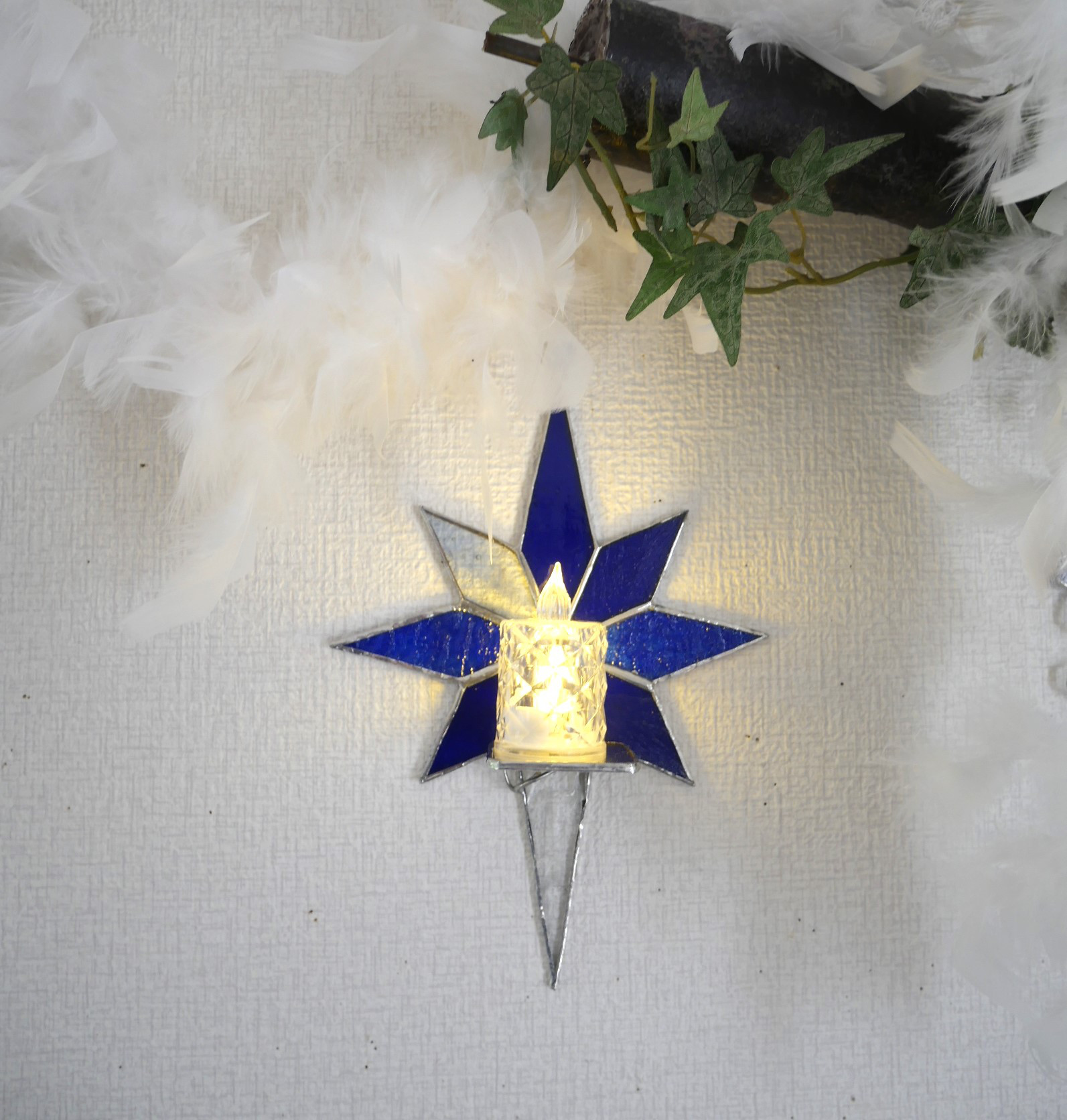 *✴︎:.｡星空の煌めき：南十字星モチーフの壁掛けキャンドルホルダー