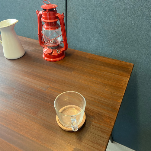 送料無料】 テーブル 正方形 80cm パインウォルナット アイアン製