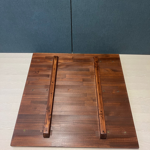 送料無料】 テーブル 正方形 80cm パインウォルナット アイアン製