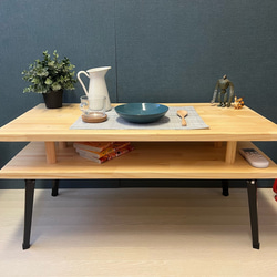 送料無料】 ローテーブル だるま形 90cm 60cm 杉 折りたたみ脚 ロー