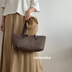 秋限定2025   気軽にお出かけかごバッグ！秋色限定5個　 1枚目の画像