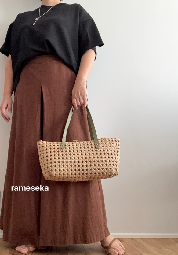 秋限定2025   気軽にお出かけかごバッグ！秋色限定5個　 6枚目の画像