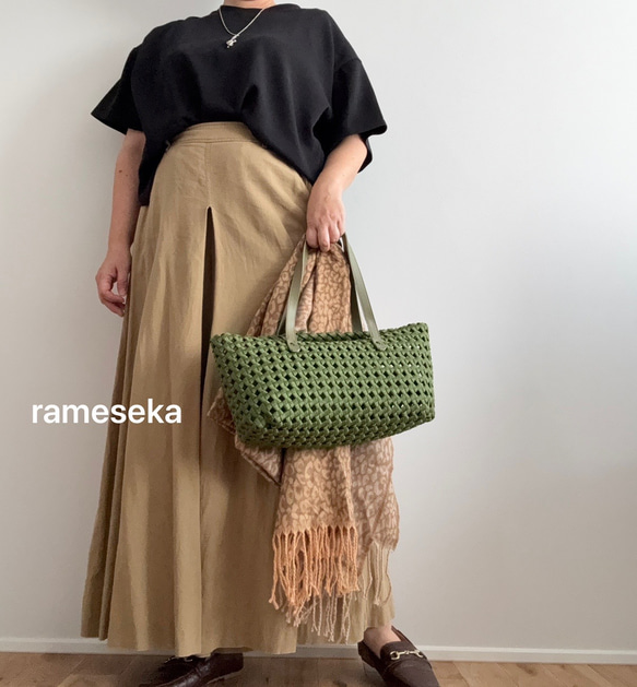 秋限定2025   気軽にお出かけかごバッグ！秋色限定5個　 4枚目の画像