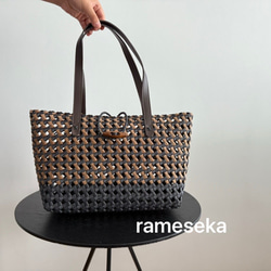 秋限定2025   ボタンで留めるかごバッグ　秋色限定8個　 2枚目の画像