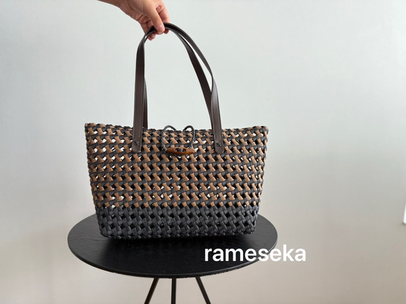 秋限定2025   ボタンで留めるかごバッグ　秋色限定8個　 2枚目の画像