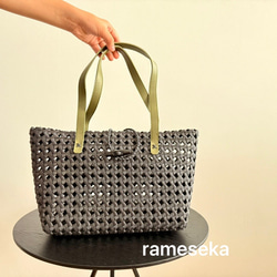 秋限定2025   ボタンで留めるかごバッグ　秋色限定8個　 11枚目の画像