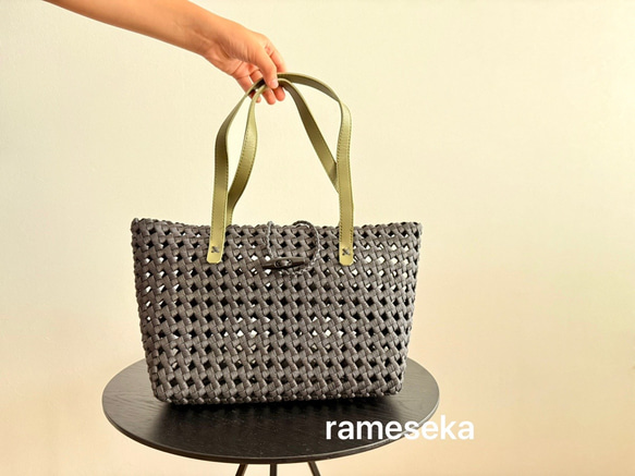 秋限定2025   ボタンで留めるかごバッグ　秋色限定8個　 11枚目の画像