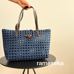 秋限定2025   ボタンで留めるかごバッグ　秋色限定8個　 13枚目の画像