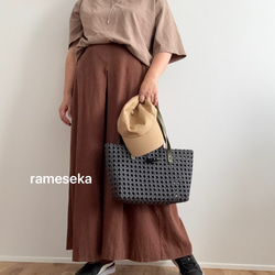 秋限定2025   ボタンで留めるかごバッグ　秋色限定8個　 10枚目の画像