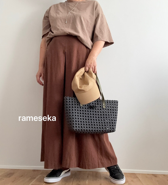 秋限定2025   ボタンで留めるかごバッグ　秋色限定8個　 10枚目の画像