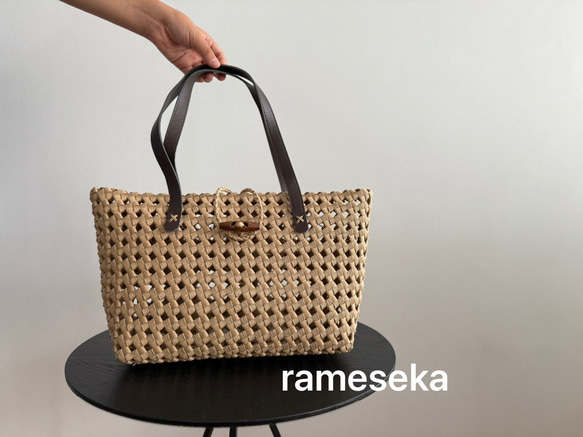 秋限定2025   ボタンで留めるかごバッグ　秋色限定8個　 8枚目の画像