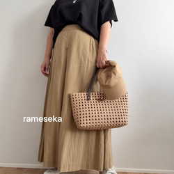 秋限定2025   ボタンで留めるかごバッグ　秋色限定8個　 7枚目の画像