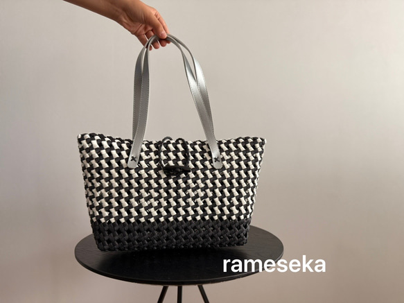 秋限定2025   ボタンで留めるかごバッグ　秋色限定8個　 4枚目の画像