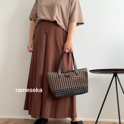 秋限定2025   ボタンで留めるかごバッグ　秋色限定8個　 1枚目の画像